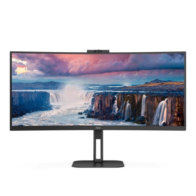 AOC V5 CU34V5CW computer monitor 86.4 cm (34 ) 3440 x 1440 pixels Wide Quad HD LED Black - imagine 3