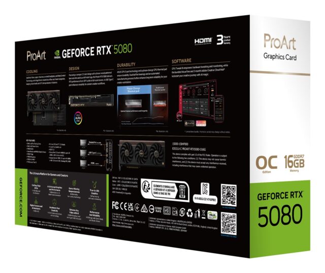 ASUS ProArt -RTX5080-O16G NVIDIA GeForce RTX 5080 16 GB GDDR7 - imagine 15