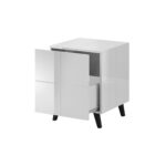 Cama bedside table REJA white gloss/white gloss