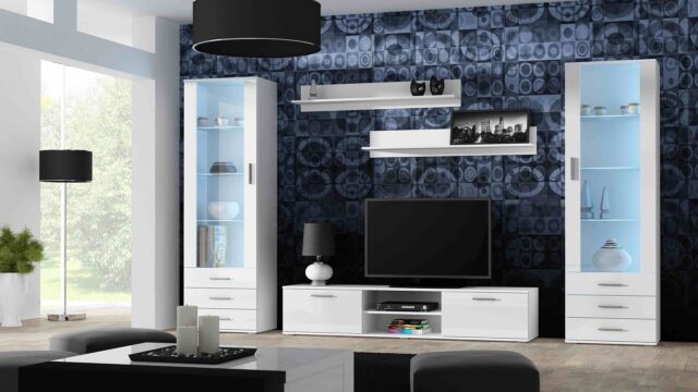 Cama TV stand SOHO 180 white/white gloss - imagine 9