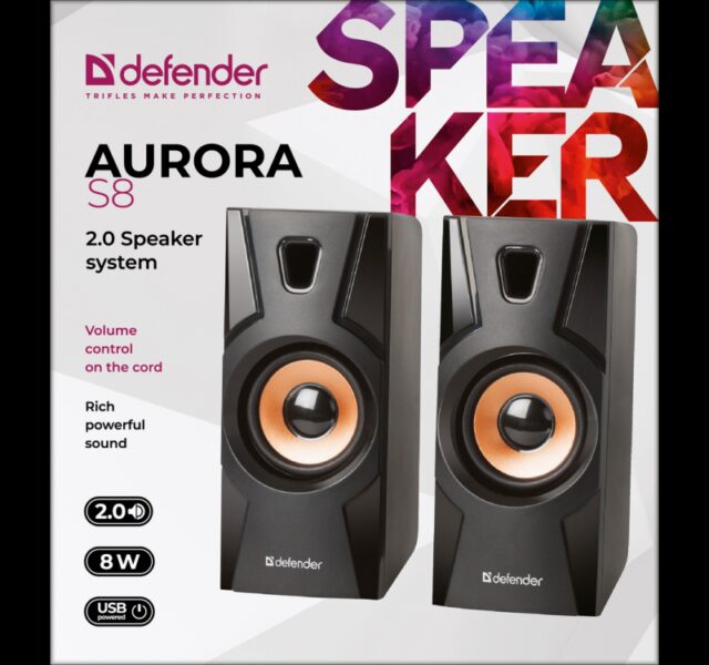 SPEAKERS DEFENDER AURORA S8 2.0 8W USB - imagine 4