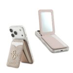 Guess PU 4G Mirror MagSafe Cardslot Peněženka se Stojanem Pink