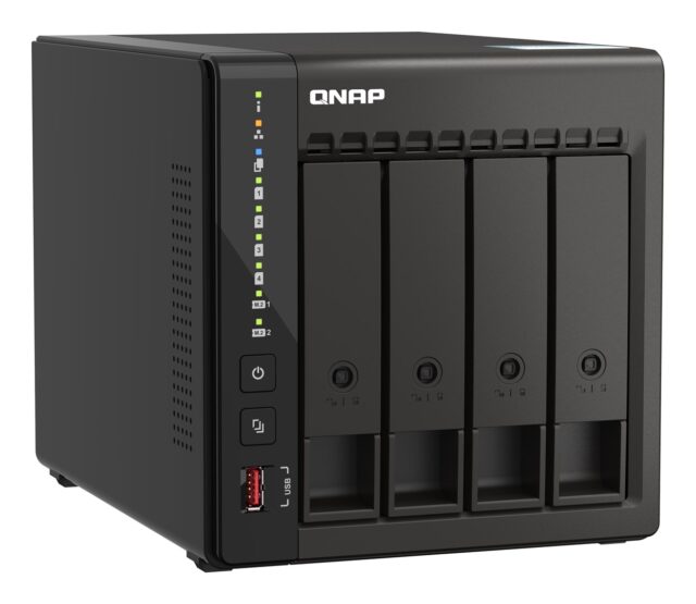 QNAP TS-453E NAS Tower Intel® Celeron® J6412 8 GB 0 TB QNAP QTS Black - imagine 5