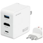 4smarts Flex adapter travel charger Hub 65W GaN USB-C/USB-A/HDMI white - imagine 2