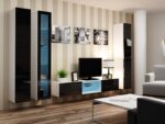 Cama Full cabinet VIGO '180' 180/40/30 white/black gloss - imagine 10