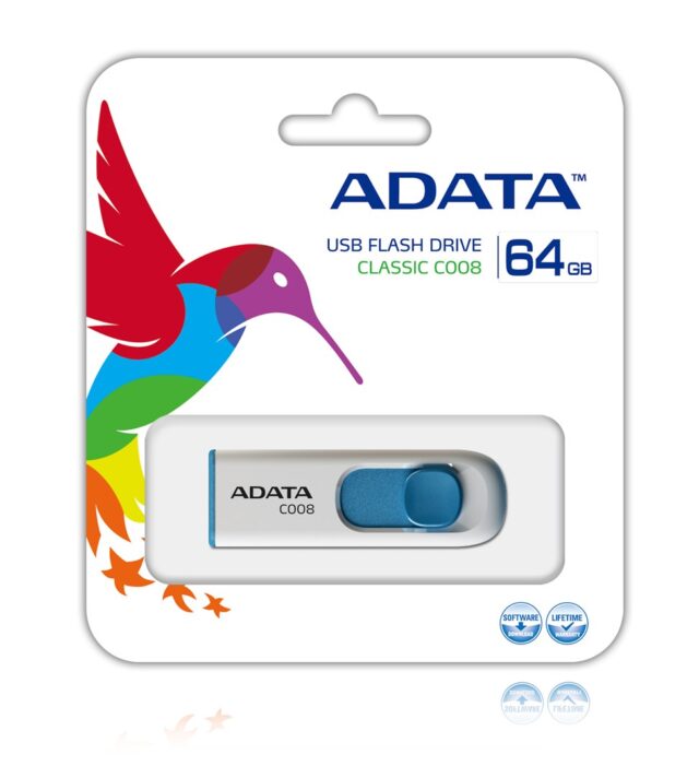 ADATA 64GB C008 USB flash drive USB Type-A 2.0 Blue  White - imagine 2