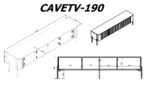 Cama VERA TV cabinet 190x40x50 matt black - imagine 4