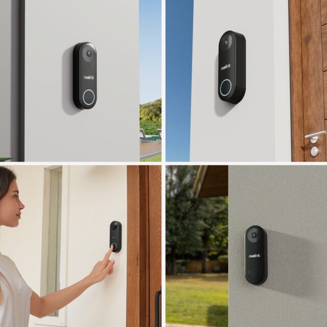 Reolink D340W - 5MP Video Doorbell with Chime  2.4/5 GHz Wi-Fi  Person Detection  Two-Way Audio  Works with NVRs - imagine 4