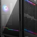 MSI MPG VELOX 100P AIRFLOW Mid Tower Gaming Computer Case 'Black  3x 120mm Fan + 1x 120mm ARGB Fan  ARGB light strip  USB Type-C  1x Tempered Glass  Center  E-ATX  ATX  mATX  mini-ITX'