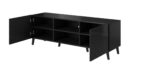 RTV cabinet ABETO 150x42x52 black glossy - imagine 7