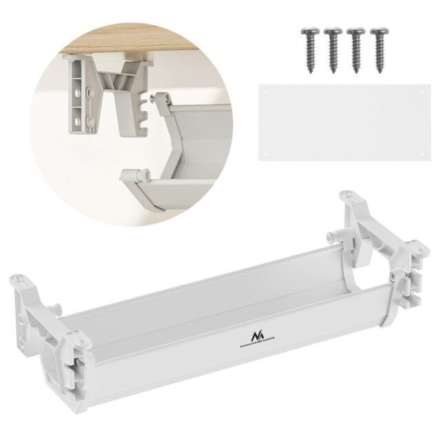 Maclean under-desk cable/extension organizer  max. load 5kg  white  MC-106 W - imagine 12