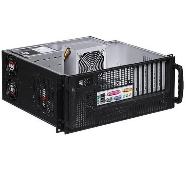 Techly Chassis Industrial Rack 19/Desktop 4U Ultra Compact Black  I-CASE MP-P4HX-BLK6 - imagine 3