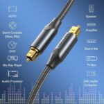 Kabel audio optyczny Vention w oplocie z aluminiowym złączem 5m czarny - imagine 6