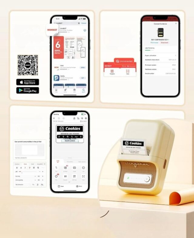 Niimbot B21 S Label Printer  white - imagine 4