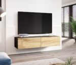 Cama TV stand VIGO 140 30/140/40 black/wotan oak - imagine 3