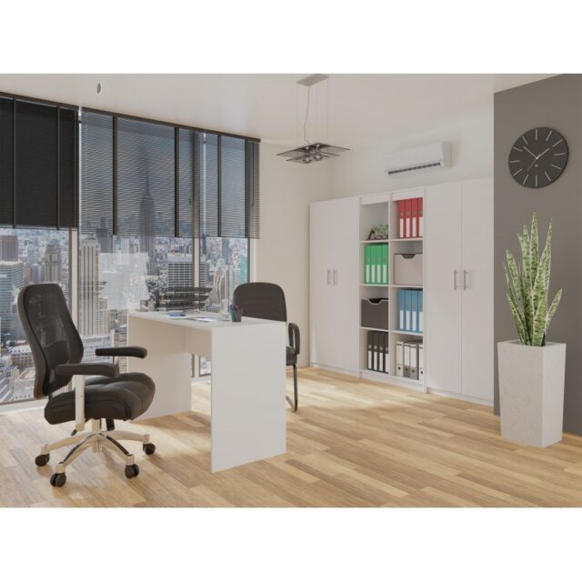 Filing cabinet OLIV 2D 74x35x180 cm  white - imagine 7