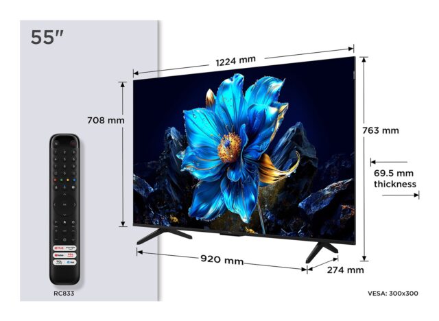 TCL P79K 55P79K TV 139.7 cm (55 ) 4K Ultra HD Smart TV Wi-Fi Metallic 430 cd/m2 - imagine 2