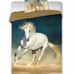 Youth bedding HORSES WHITE HORSE 140x200cm + pillow 70x90cm
