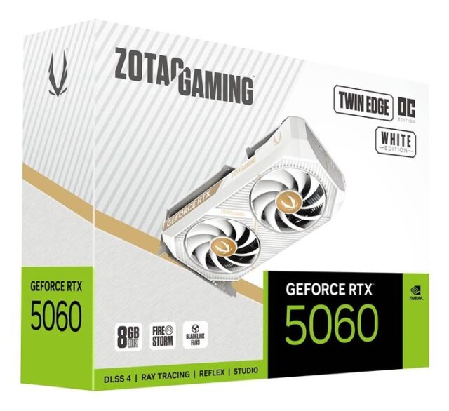 Zotac GAMING GeForce RTX 5060 Twin Edge OC White Edition NVIDIA 8 GB GDDR7 - imagine 7