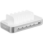 4smarts Team 100W charging station 5xUSB-C with set of 6 cables silver - imagine 2