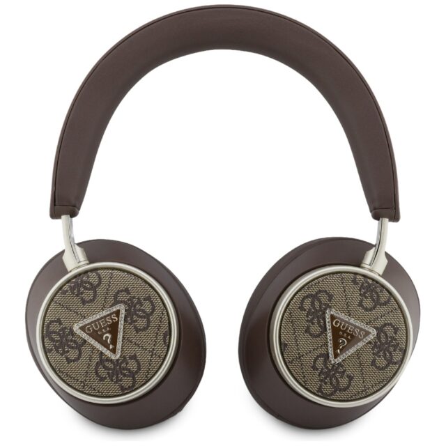 Headphones Guess 4G Triangle Logo Bluetooth ENC brown - imagine 3