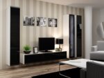 Cama TV Stand VIGO '180' 30/180/40 white/black gloss - imagine 4