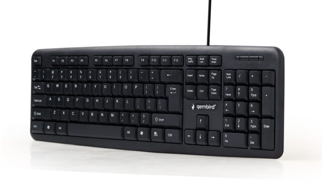 Gembird KB-U-103 keyboard USB US English Black - imagine 2