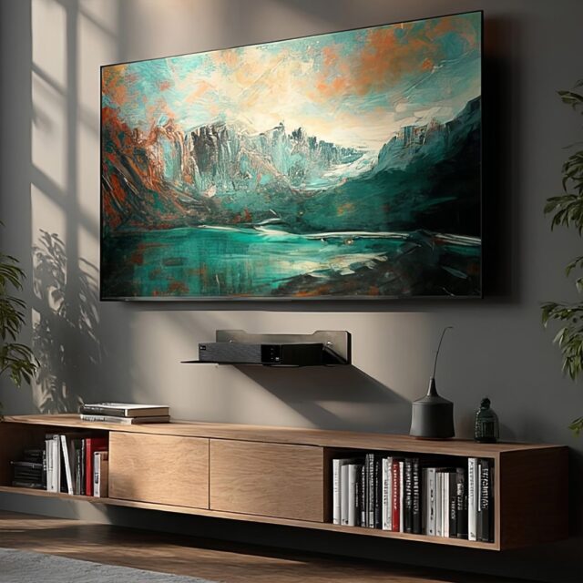 Maclean decoder wall shelf  single  max. 5kg  steel  MC-122 - imagine 3