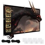 Maclean projection screen  84   175x131cm  25mm 4:3 border  tension hooks  MC-166 - imagine 7