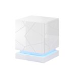 QIU bedside table 2 pcs. 46x41.5x53 cm white glossy/white glossy