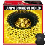 EXTRALINK LAMPKI CHOINKOWE ŚWIĄTECZNE 100 LED ŚWIATEŁKA CIEPŁE BIAŁE NA BATERIE 10,5M