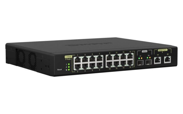 QNAP QSW-M2116P-2T2S network switch Managed L2 2.5G Ethernet Power over Ethernet (PoE) Black - imagine 4