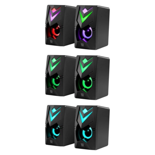 PC Speakers 2.0 DEFENDER J4 2.0 6W LED USB black - imagine 9