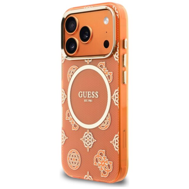 Case Guess IML Peony Dot MagSafe for  iPhone 17 Pro orange - imagine 2