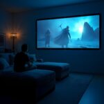 Maclean projection screen  150   330x187cm  25mm 16:9 border  tension hooks  MC-167 - imagine 6