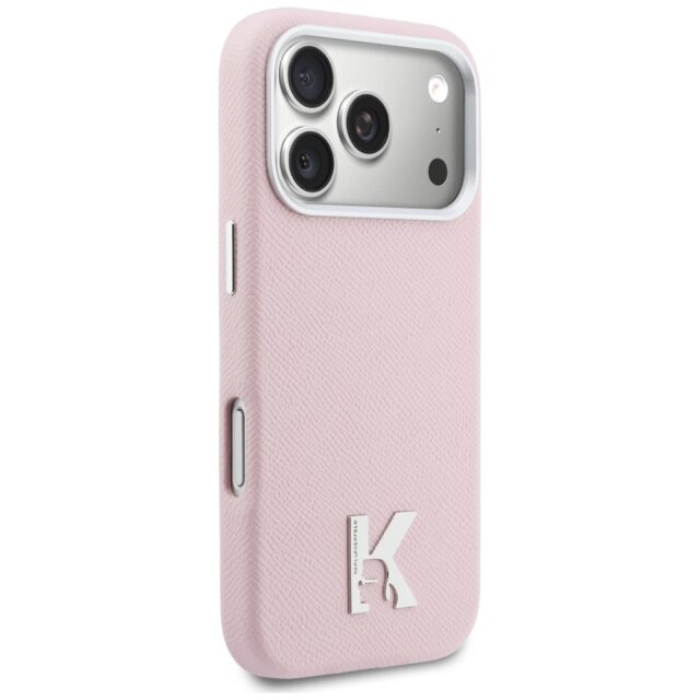 Case Karl Lagerfeld Karl Head Logo MagSafe for iPhone 17 Pro pink - imagine 4