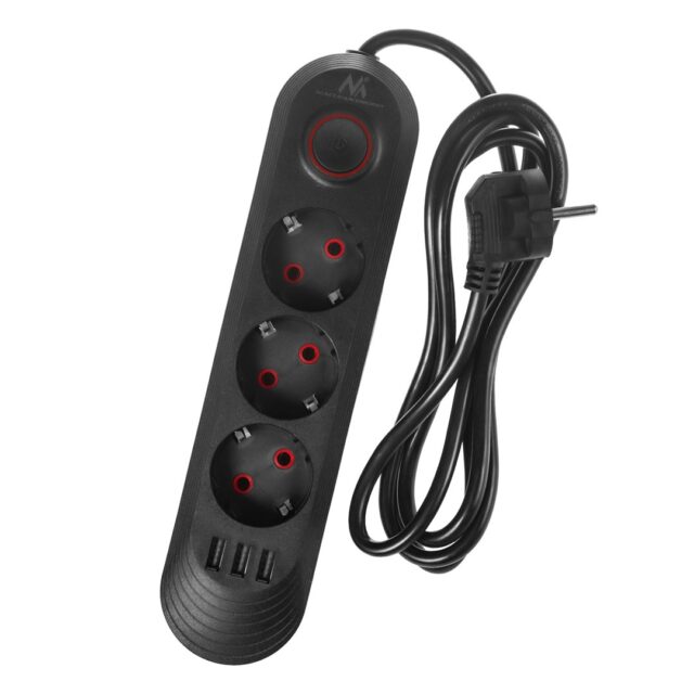 MACLEAN POWER STRIP  3-SOCKET EXTENSION MCE394 B - imagine 4