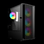 Gembird Fornax 4000 ARGB gaming ATX computer case  Midi Tower  backlight  Black