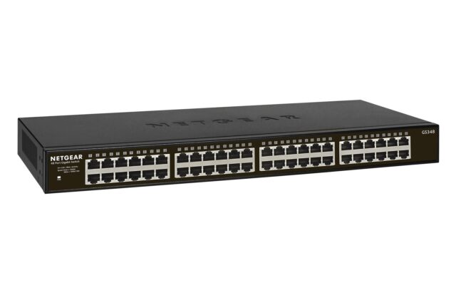 NETGEAR GS348 Unmanaged Gigabit Ethernet (10/100/1000) 1U Black - imagine 2