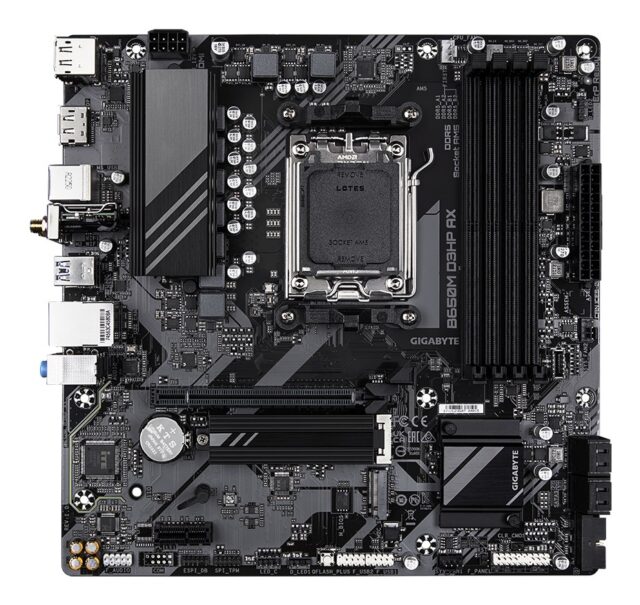 GIGABYTE B650M D3HP AX Motherboard - AMD Ryzen 9000 Series CPUs  5+2+2 Phases VRM  up to 8000MHz DDR5 (OC)  2xPCIe 4.0 M.2  WIFI 6E  2.5GbE LAN  USB 3.2 Gen 1 - imagine 2