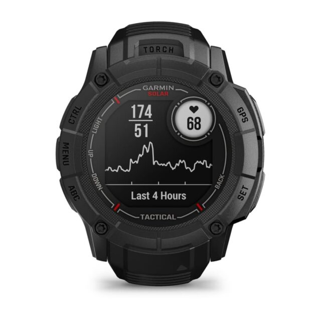 Garmin Instinct 2X Solar Tactical Edition 2.79 cm (1.1 ) MIP 50 mm Digital 176 x 176 pixels Touchscreen Black GPS (satellite) - imagine 4