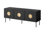 RTV cabinet PALAZZO 150x42x60 black + oak craft
