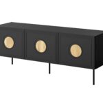RTV cabinet PALAZZO 150x42x60 black + oak craft