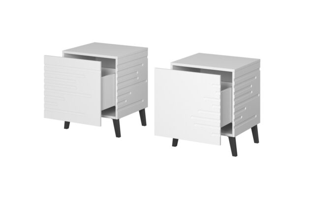 Cama Bedside table NOVA 44x40x52 white matt - imagine 2