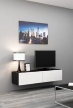Cama TV stand VIGO 140 30/140/40 black/white gloss