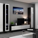 Cama Full cabinet VIGO '180' 180/40/30 white/black gloss