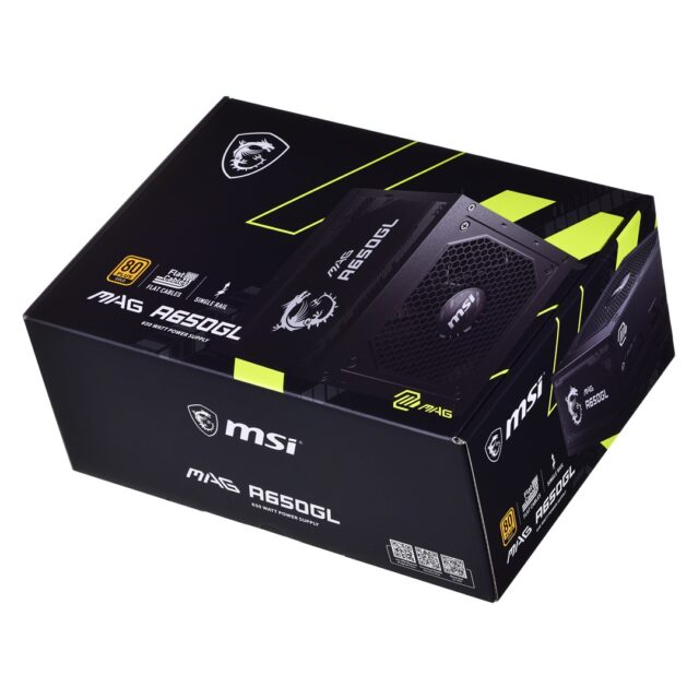 MSI MAG A650GL 650 W 120 mm 80 PLUS Gold power supply - imagine 7