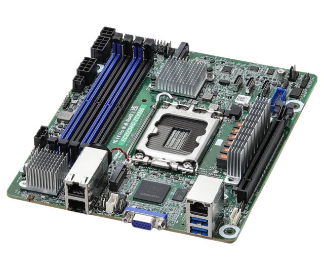 Asrock EC266D4ID-2T/X550 motherboard Intel C266 LGA 1700 mini ITX - imagine 2
