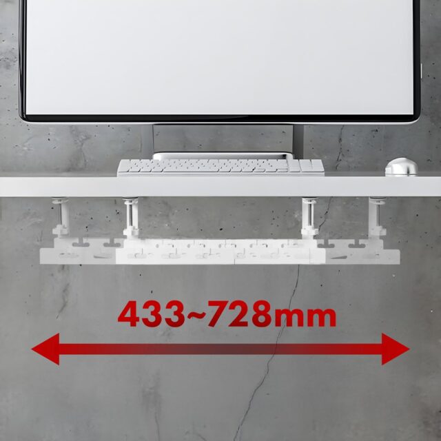Maclean under-desk cable organizer  max. load 5kg  max. 728mm  white  MC-103 W - imagine 9