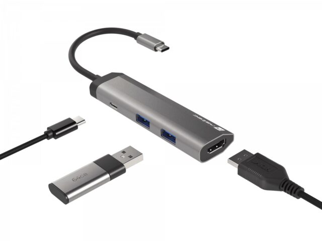 NATEC Fowler Slim Wired USB 3.2 Gen 1 (3.1 Gen 1) Type-C Black  Chrome - imagine 3